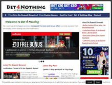 Tablet Screenshot of bet4nothing.com